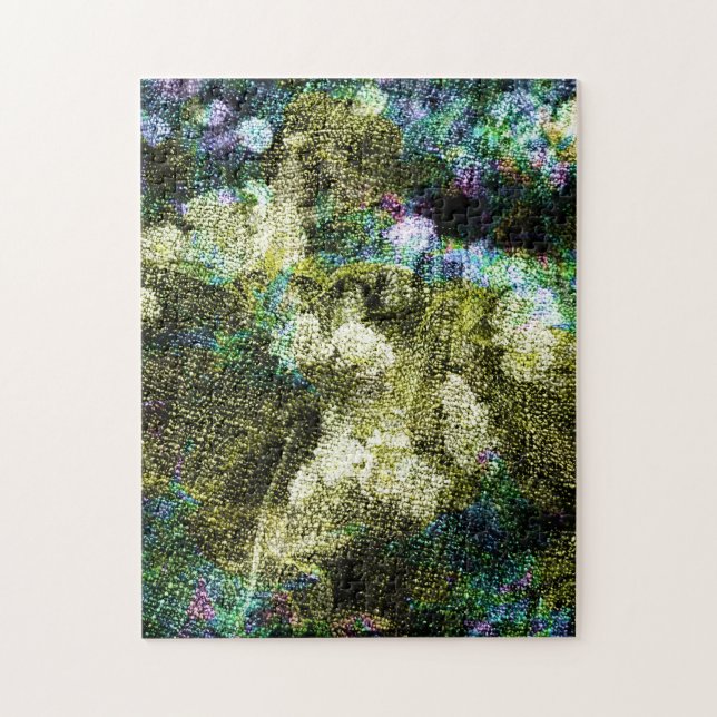 Cool, unique, trendy digital art of flower pattern jigsaw puzzle (Vertical)