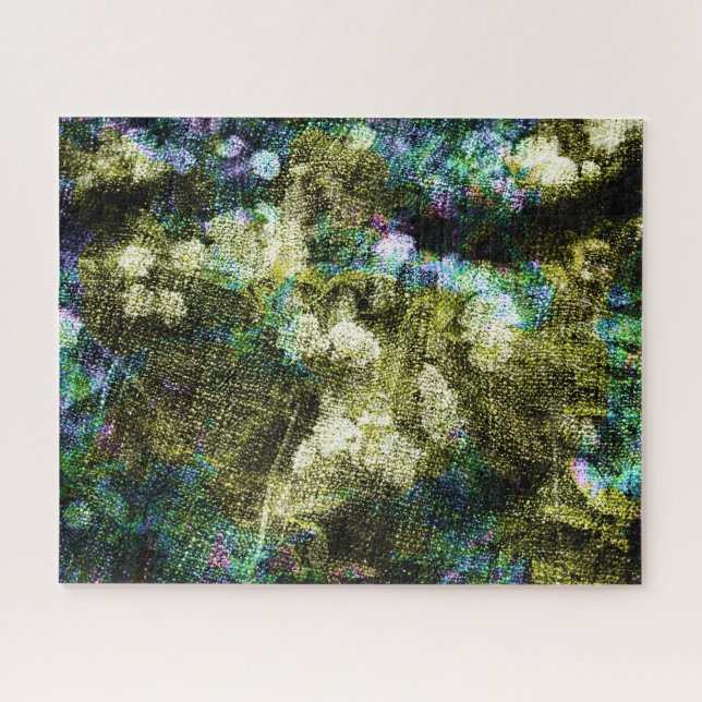 Cool, unique, trendy digital art of flower pattern jigsaw puzzle (Horizontal)