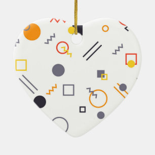 Cool, unique, trendy, urban abstract illustration ceramic ornament