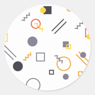 Cool, unique, trendy, urban abstract illustration classic round sticker