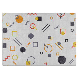 Cool, unique, trendy, urban abstract illustration cutting board