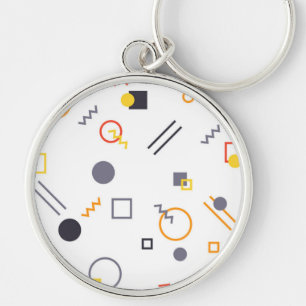 Cool, unique, trendy, urban abstract illustration key ring