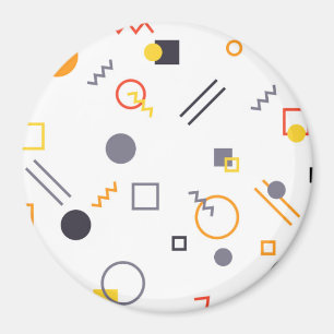 Cool, unique, trendy, urban abstract illustration magnet