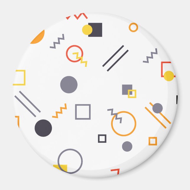 Cool, unique, trendy, urban abstract illustration magnet (Front)