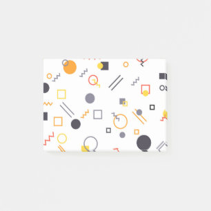 Cool, unique, trendy, urban abstract illustration post-it notes