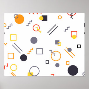 Cool, unique, trendy, urban abstract illustration poster