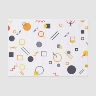 Cool, unique, trendy, urban abstract illustration tissue paper