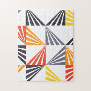 Cool, unique, trendy, urban, colorful triangles jigsaw puzzle