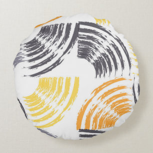 Cool, unique, trendy, urban colourful brush round cushion
