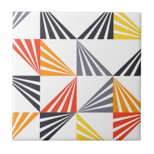 Cool, unique, trendy, urban, colourful triangles ceramic tile