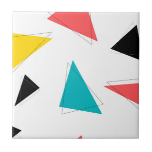Cool, unique, trendy, urban colourful triangles ceramic tile