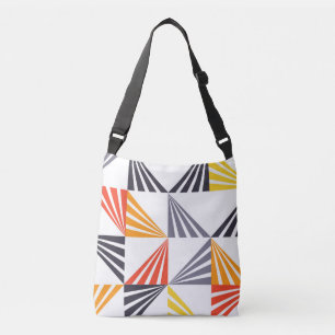 Cool, unique, trendy, urban, colourful triangles crossbody bag
