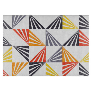 Cool, unique, trendy, urban, colourful triangles cutting board