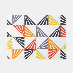 Cool, unique, trendy, urban, colourful triangles doormat