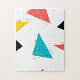 Cool, unique, trendy, urban colourful triangles jigsaw puzzle