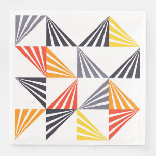 Cool, unique, trendy, urban, colourful triangles napkin