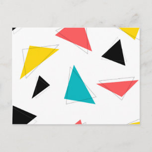 Cool, unique, trendy, urban colourful triangles postcard