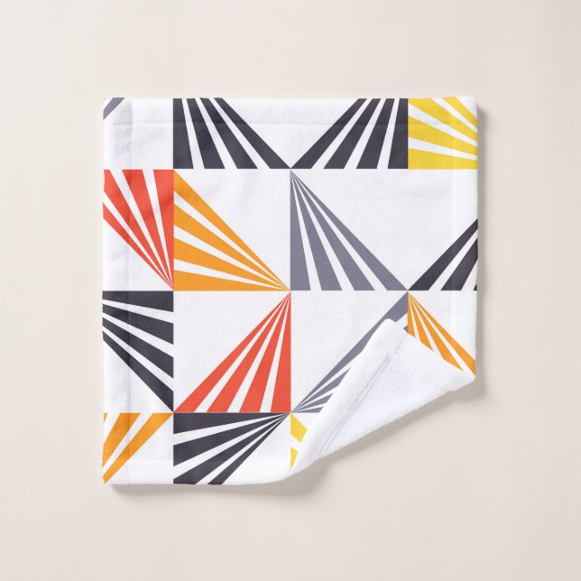 Cool, unique, trendy, urban, colourful triangles wash cloth (Wash Cloth)