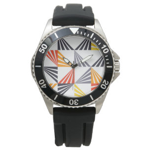 Cool, unique, trendy, urban, colourful triangles watch
