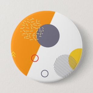 Cool, unique, trendy, urban geometric illustration 7.5 cm round badge