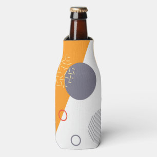 Cool, unique, trendy, urban geometric illustration bottle cooler