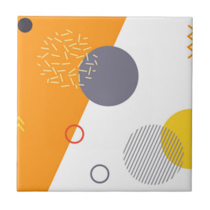 Cool, unique, trendy, urban geometric illustration ceramic tile