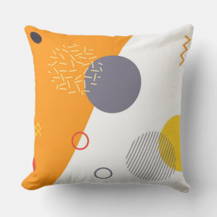 Cool, unique, trendy, urban geometric illustration cushion