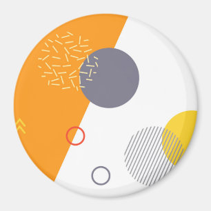 Cool, unique, trendy, urban geometric illustration magnet