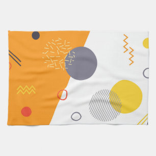 Cool, unique, trendy, urban geometric illustration tea towel