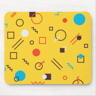 Cool, unique, trendy, urban geometric Memphis Mouse Pad