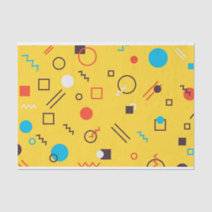 Cool, unique, trendy, urban geometric Memphis Tissue Paper