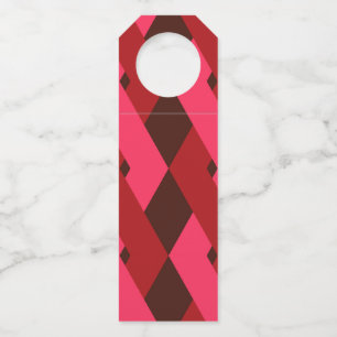 Cool, unique, trendy, urban geometric shapes bottle tag