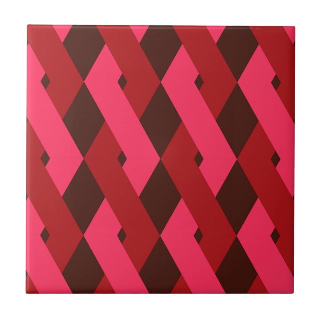 Cool, unique, trendy, urban geometric shapes ceramic tile (Front)
