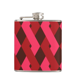 Cool, unique, trendy, urban geometric shapes hip flask