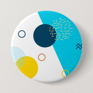 Cool, unique, trendy, urban, Memphis illustration 7.5 Cm Round Badge