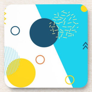 Cool, unique, trendy, urban, Memphis illustration Coaster