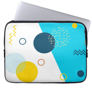 Cool, unique, trendy, urban, Memphis illustration Laptop Sleeve