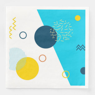 Cool, unique, trendy, urban, Memphis illustration Napkin