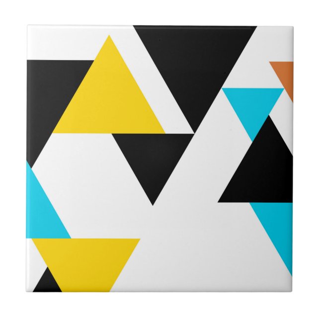 Cool, unique, trendy, urban, modern triangles ceramic tile (Front)