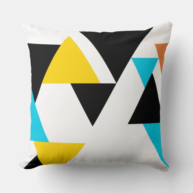 Cool, unique, trendy, urban, modern triangles cushion (Front)
