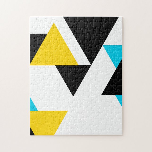 Cool, unique, trendy, urban, modern triangles jigsaw puzzle (Vertical)