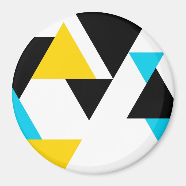Cool, unique, trendy, urban, modern triangles magnet (Front)