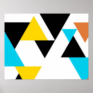 Cool, unique, trendy, urban, modern triangles poster