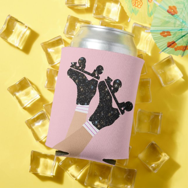 Cool Universe Roller Skates Derby Skater Gift  Can Cooler (In Situ Summer)