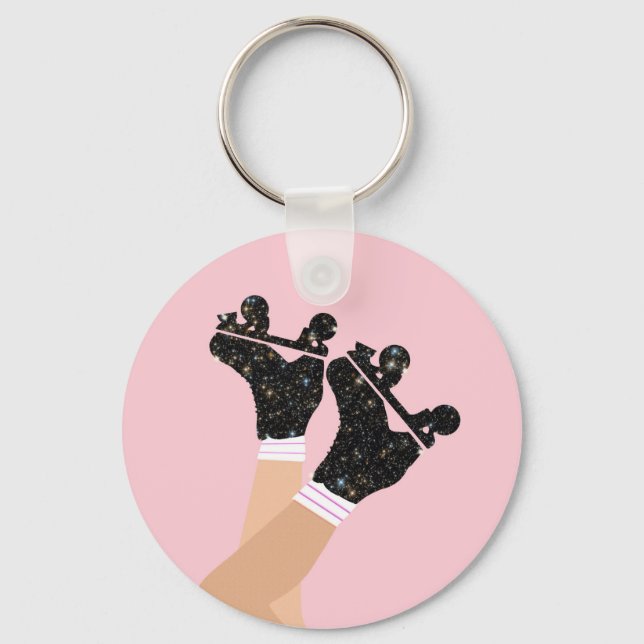 Cool Universe Roller Skates Derby Skater Gift   Key Ring (Front)