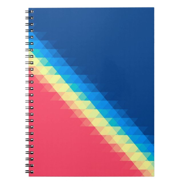 cool urban dun colourful triangles illustrated bac notebook (Front)