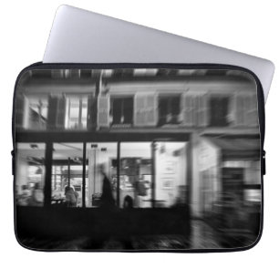 Cool, urban modern Parisian night photo Laptop Sleeve