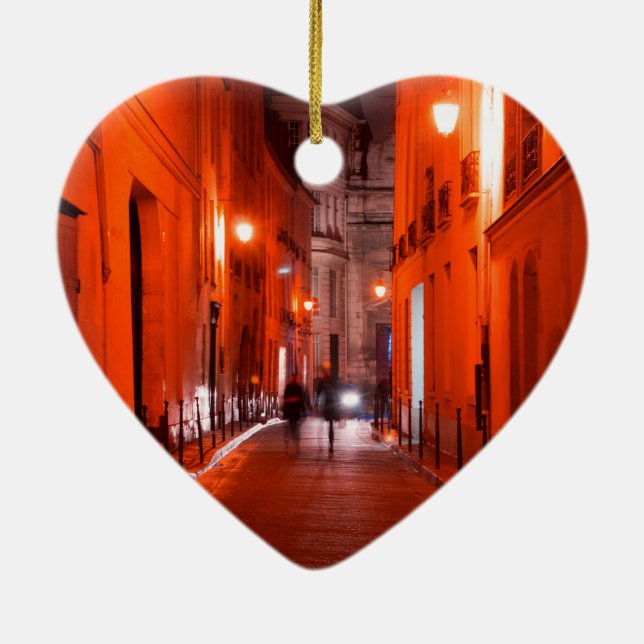 Cool, urban, modern photo of Parisian lifestyle Ceramic Ornament (Back)