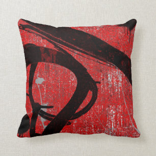 Cool Urban Red Graffiti Cushion