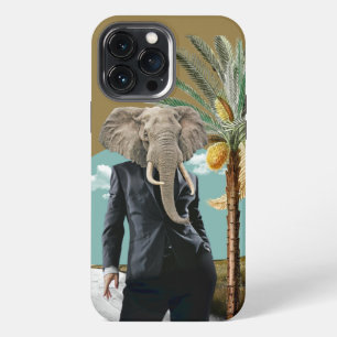 Cool Urban Safari Wild Man Collage iPhone 13 Pro Max Case